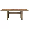 Barna polyrattan kerti étkezőasztal 200 x 100 x 74 cm