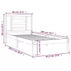 Tömör fenyőfa ágy matrac nélkül 90 x 200 cm