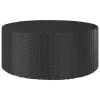 Fekete polyrattan teázóasztal 68 x 68 x 30 cm