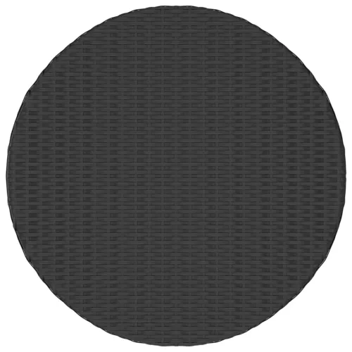 Fekete polyrattan teázóasztal 68 x 68 x 30 cm