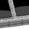 Szürke polyrattan és edzett üveg kerti asztal 200 x 150 x 75 cm