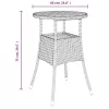 Fekete akácfa és polyrattan kerti asztal Ø60 x 75 cm