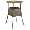 Szürke akácfa és polyrattan kerti asztal Ø60 x 75 cm