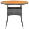 Szürke akácfa és polyrattan kerti asztal Ø80 x 75 cm