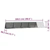 Szürke horganyzott acél nyúlketrec 504,5x80,5x71 cm