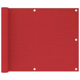 Piros HDPE erkélytakaró 75 x 600 cm