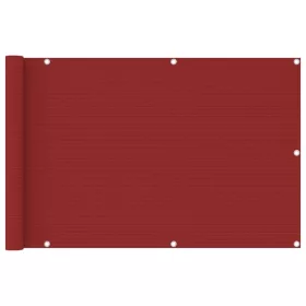 Piros HDPE erkélyparaván 90 x 400 cm