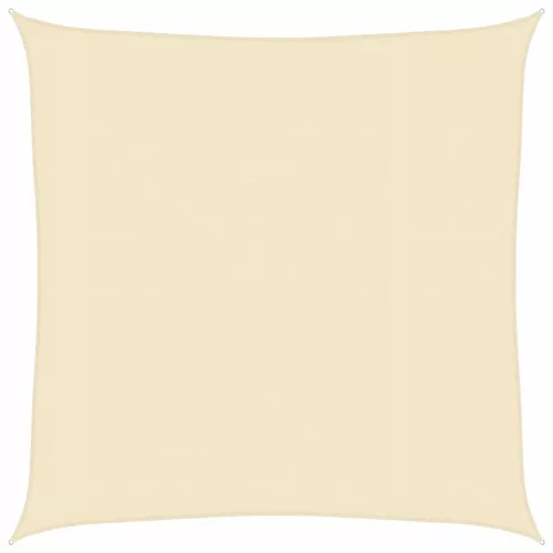 Krémszínű HDPE napvitorla 160 g/m² 4,5 x 4,5 m