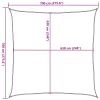 Krémszínű HDPE napvitorla 160 g/m² 7 x 7 m