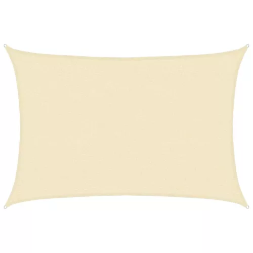 Krémszínű HDPE napvitorla 160 g/m² 2,5 x 3,5 m