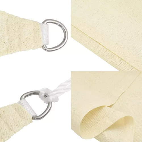 Krémszínű HDPE napvitorla 160 g/m² 2,5 x 3,5 m