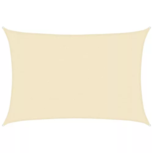 Krémszínű HDPE napvitorla 160 g/m² 3 x 4,5 m