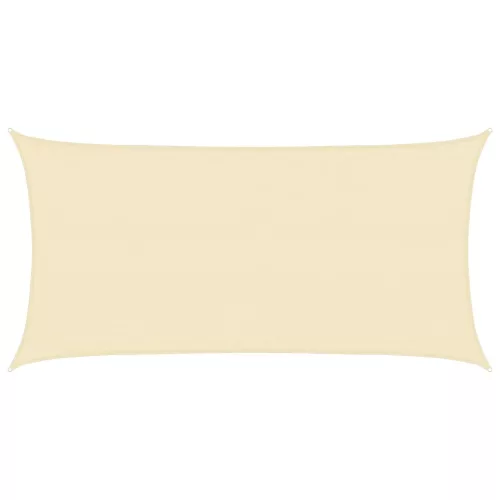 Krémszínű HDPE napvitorla 160 g/m² 3 x 6 m