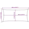 Krémszínű HDPE napvitorla 160 g/m² 3 x 6 m