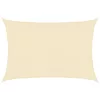 Krémszínű HDPE napvitorla 160 g/m² 3,5 x 4,5 m