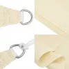 Krémszínű HDPE napvitorla 160 g/m² 3,5 x 4,5 m