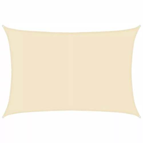 Krémszínű HDPE napvitorla 160 g/m² 5 x 6 m