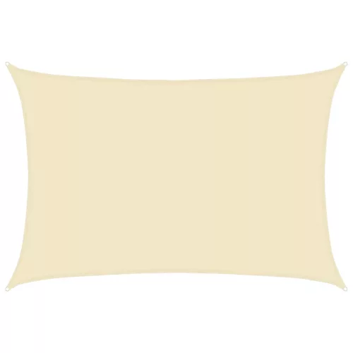 Krémszínű HDPE napvitorla 160 g/m² 5 x 7 m