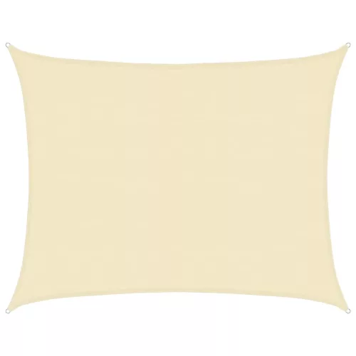 Krémszínű HDPE napvitorla 160 g/m² 6 x 7 m
