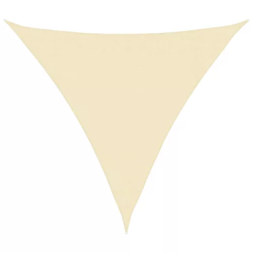 Krémszínű HDPE napvitorla 160 g/m² 3 x 3 x 3 m