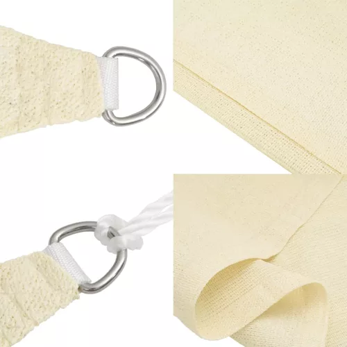 Krémszínű HDPE napvitorla 160 g/m² 4 x 4 x 5,8 m