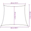 Krémszínű HDPE napvitorla 160 g/m² 4/5 x 4 m