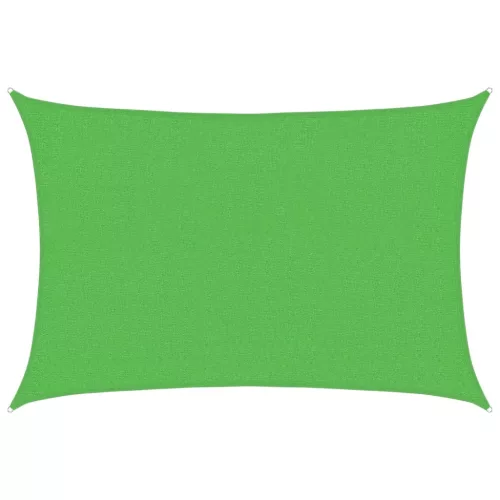 Világoszöld HDPE napvitorla 160 g/m² 2 x 2,5 m