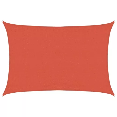 Terrakotta négyszögletű HDPE napvitorla 160 g/m² 3,5x5 m