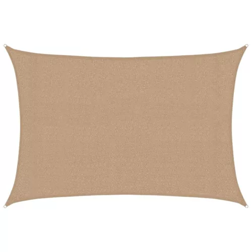Tópszínű HDPE napvitorla 160 g/m² 3 x 4,5 m