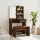 Barna tölgyszínű fésülködőasztal-szett 74,5 x 40 x 141 cm