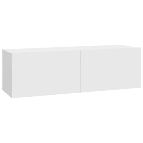 4 db fehér fali TV-szekrény 100 x 30 x 30 cm