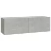 4 db betonszürke fali TV-szekrény 100 x 30 x 30 cm