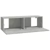 4 db betonszürke fali TV-szekrény 100 x 30 x 30 cm