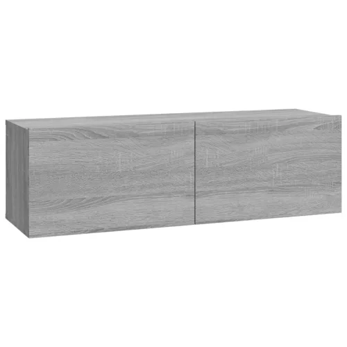 4 db szürke sonoma színű fali TV-szekrény 100 x 30 x 30 cm