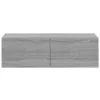 4 db szürke sonoma színű fali TV-szekrény 100 x 30 x 30 cm
