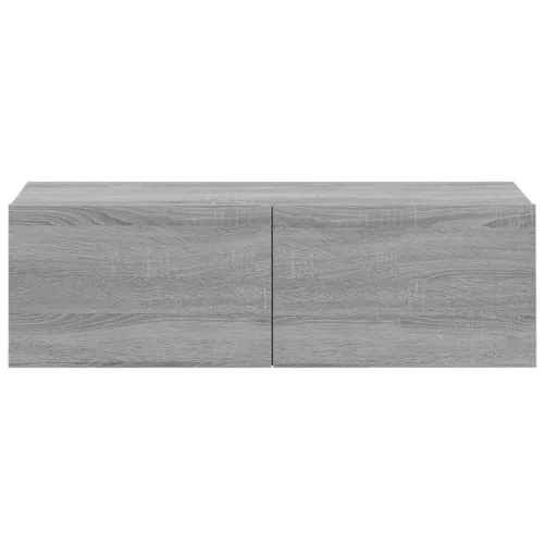 4 db szürke sonoma színű fali TV-szekrény 100 x 30 x 30 cm