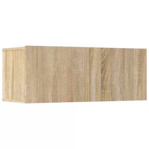 5 részes sonoma tölgy színű szerelt fa TV-szekrényszett