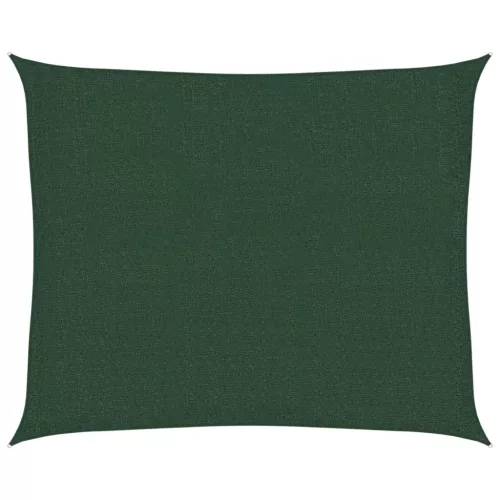 Sötétzöld HDPE napvitorla 160 g/m² 2,5 x 3 m