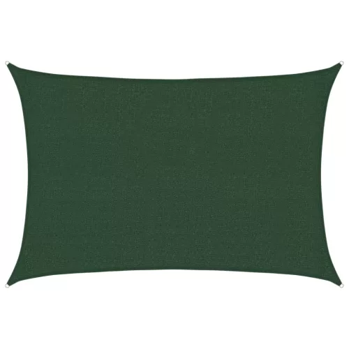 Sötétzöld HDPE napvitorla 160 g/m² 2,5 x 4 m