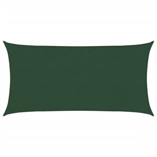 Sötétzöld HDPE napvitorla 160 g/m² 2,5 x 5 m