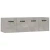 2 db betonszürke szerelt fa faliszekrény 80 x 35 x 36,5 cm