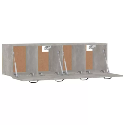 2 db betonszürke szerelt fa faliszekrény 80 x 35 x 36,5 cm