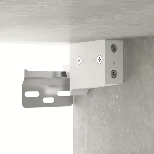 2 db betonszürke szerelt fa faliszekrény 80 x 35 x 36,5 cm