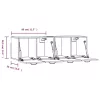 2 db betonszürke szerelt fa faliszekrény 80 x 35 x 36,5 cm