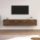 2 db barna tölgy színű szerelt fa faliszekrény 100x36,5x35 cm