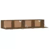 2 db füstös tölgy színű szerelt fa faliszekrény 100x36,5x35 cm