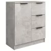 2 db betonszürke szerelt fa tálalóasztal 60 x 30 x 70 cm