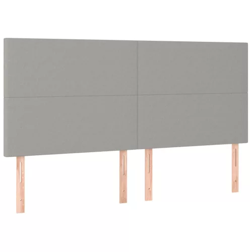 Világosszürke szövet fejtámla 160x5x118/128 cm