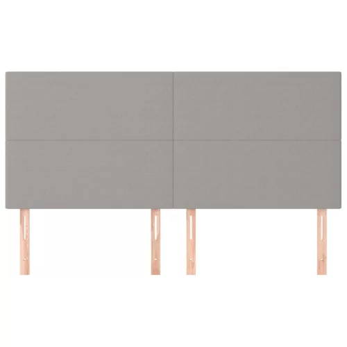 Világosszürke szövet fejtámla 160x5x118/128 cm