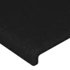 Fekete szövet fejtámla 160x5x118/128 cm